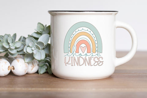 Choose Kindness SVG, Boho Rainbow Kindness SVG SVG Designing Digitals 