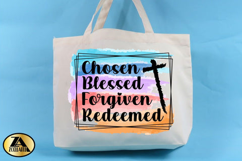 Chosen Blessed Forgiven Redeemed PNG Christian Sublimation SVG zoellartz 