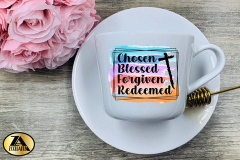 Chosen Blessed Forgiven Redeemed PNG Christian Sublimation SVG zoellartz 