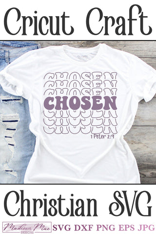 Chosen, Christian Bible Quote SVG SVG Madison Mae Designs 