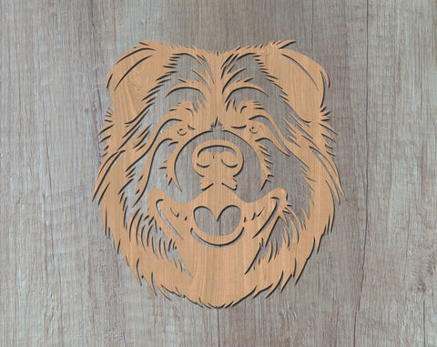 Chow Chow Laser SVG Cut File, Chow Chow Glowforge File, Chow Chow DXF, Chow Chow Wall Art SVG SVG HappyDesignStudio 