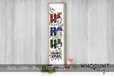 Chrismtas Gnomes Porch Sign | HoHoHo SVG | Gnomes Cut File SVG Whodunit Designs 