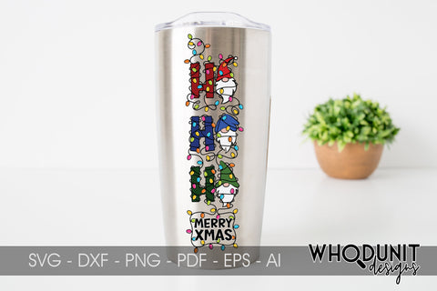 Chrismtas Gnomes Porch Sign | HoHoHo SVG | Gnomes Cut File SVG Whodunit Designs 