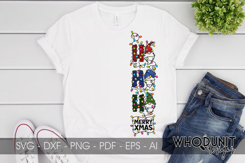 Chrismtas Gnomes Porch Sign | HoHoHo SVG | Gnomes Cut File SVG Whodunit Designs 