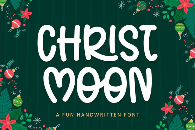 Christ Moon - A Fun Handwritten Christmas Font Font Illushvara Design 