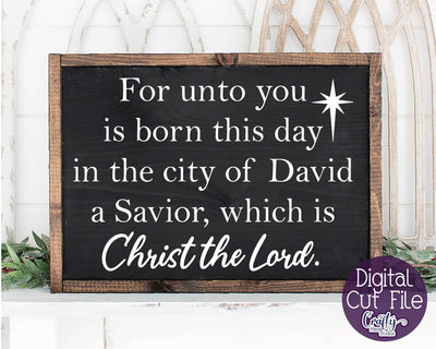 Christ The Lord Svg - Christmas Sign Svg - Luke 2 11 SVG Crafty Mama Studios 