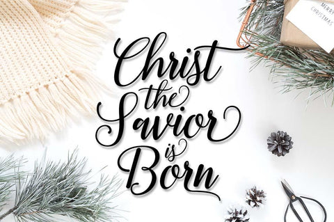 Christ the savior is born | Christmas | Christian cut file SVG TheBlackCatPrints 