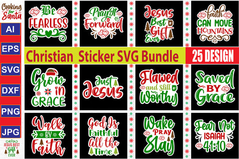 Christain Sticker SVG Bundle SVG nirmal108roy 