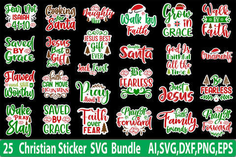 Christain Sticker SVG Bundle SVG nirmal108roy 