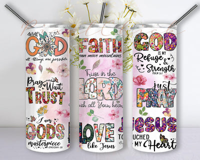 Christian Bible Verse Affirmations 20oz Skinny Tumbler Design Sublimation, Bible Verse Tumbler Png, Christian Tumbler, Affirmation Gift For Mother's Day Sublimation PixelChick 