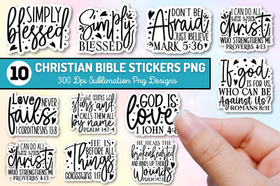 Christian Bible Verse Sublimation Stickers Bundle Sublimation Regulrcrative 