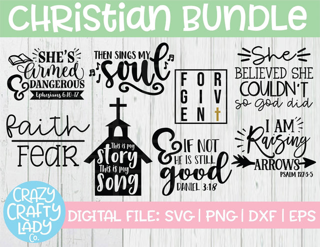 Christian Bundle SVG Crazy Crafty Lady Co. 