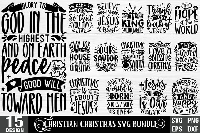 Christian Christmas SVG Bundle, Motivational SVG Bundle SVG FiveStarCrafting 