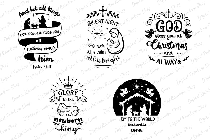 Christian christmas svg bundle, religious christmas quote - So Fontsy