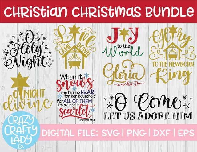 Christian Christmas SVG Cut File Bundle SVG Crazy Crafty Lady Co. 