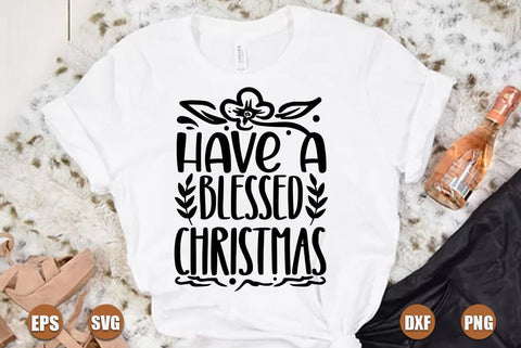 christian christmas SVG Design, Have a blessed Christmas SVG FiveStarCrafting 