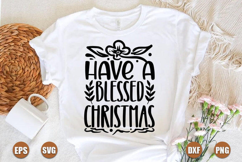christian christmas SVG Design, Have a blessed Christmas SVG FiveStarCrafting 