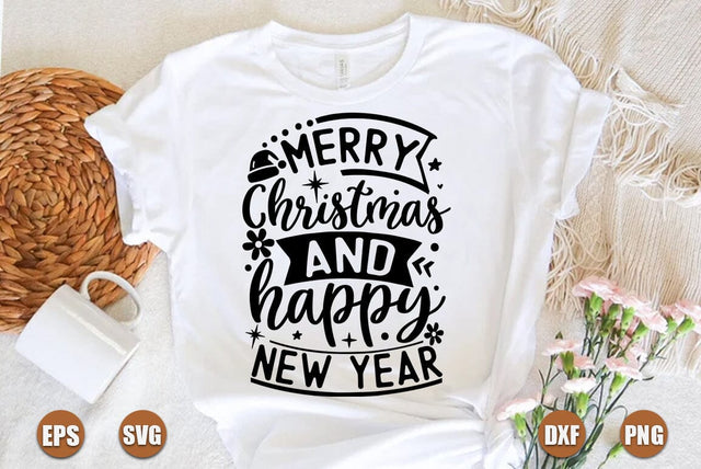 christian christmas SVG Design, Merry christmas and happy new year SVG FiveStarCrafting 