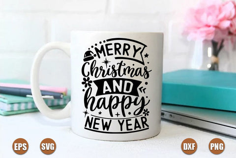 christian christmas SVG Design, Merry christmas and happy new year SVG FiveStarCrafting 