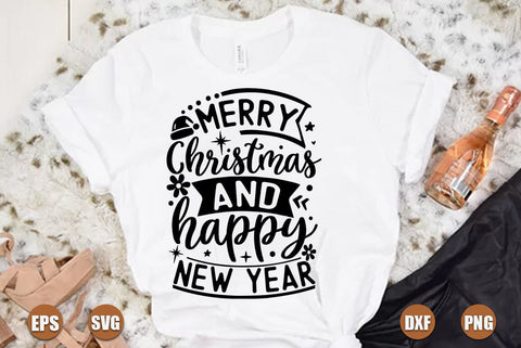 christian christmas SVG Design, Merry christmas and happy new year SVG FiveStarCrafting 