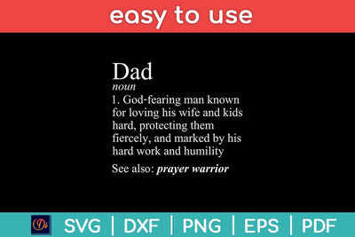 Christian Dad Definition Father's Day Svg Cutting File SVG artprintfile 