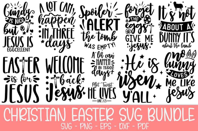Christian Easter SVG Bundle, Jesus SVG Bundle SVG FiveStarCrafting 