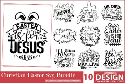 Christian Easter Svg Bundle SVG Creativeart88 
