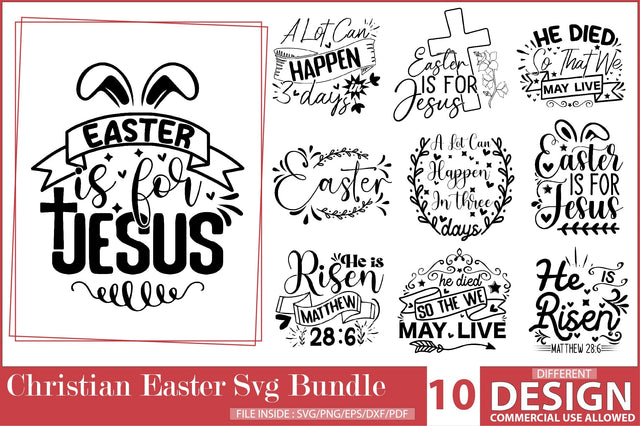 Christian Easter Svg Bundle SVG Creativeart88 