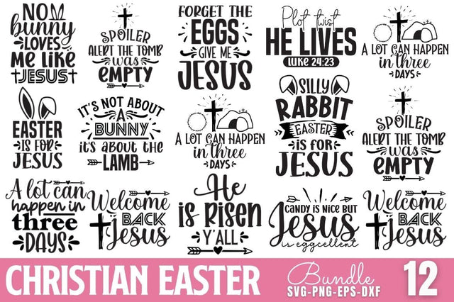 Christian Easter SVG Bundle SVG DESIGNISTIC 