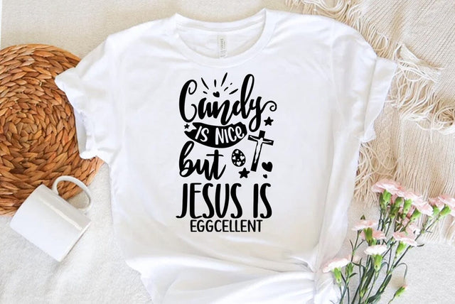 Christian Ester SVG Design, Candy is nice but jesus is eggcellent SVG FiveStarCrafting 