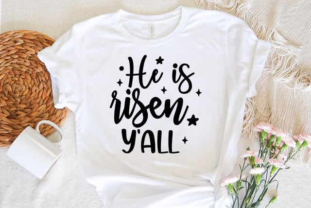 Christian Ester SVG Design, He is risen yall SVG FiveStarCrafting 