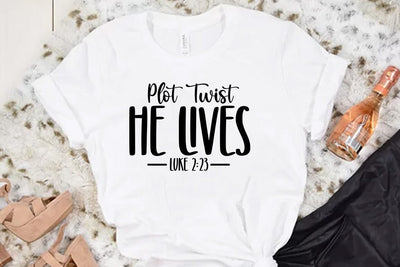 Christian Ester SVG Design, Plot twist he lives SVG FiveStarCrafting 