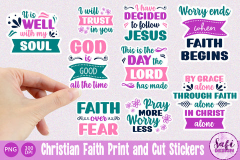 Christian Faith Printable Stickers for Cricut - So Fontsy