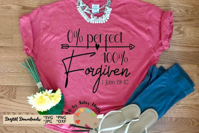 Christian Faith Quote - Forgiveness svg dxf - Forgiven cut file - God forgives svg SVG The Artsy Spot 