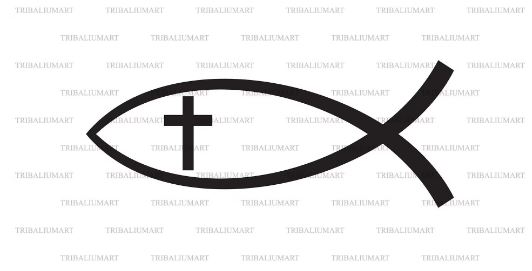 Christian fish symbol SVG TribaliumArtSF 