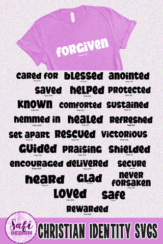 Christian Identity Cut File Bundle from Psalms Bible Verses SVG Safi Design 