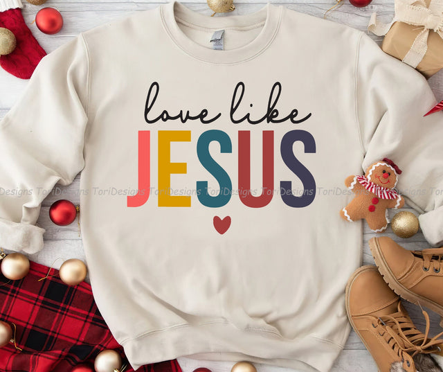 Christian Leopard Love Like Jesus PNG sublimation design Sublimation ToriDesigns 