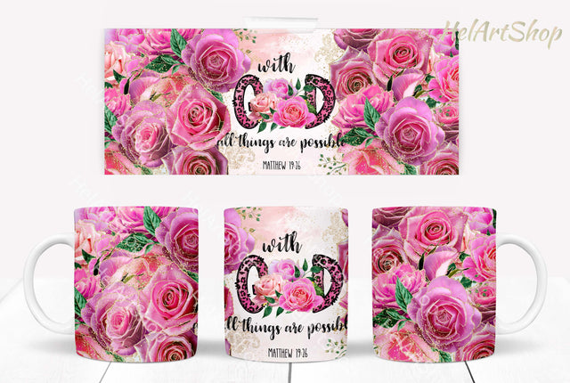 Christian Mug PNG, 11Oz Mug Sublimation Png, Wrap Mug PNG Sublimation _HelArtShop_ 