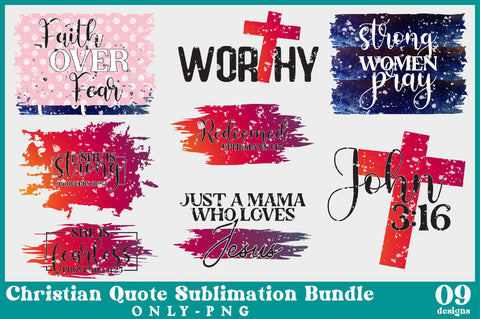 Christian Quote Sublimation Bundle Sublimation Jagonath Roy 