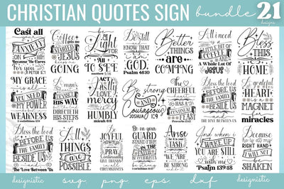 Christian Quote Svg Bundle SVG DESIGNISTIC 