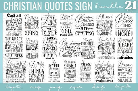 Christian Quote Svg Bundle SVG DESIGNISTIC 