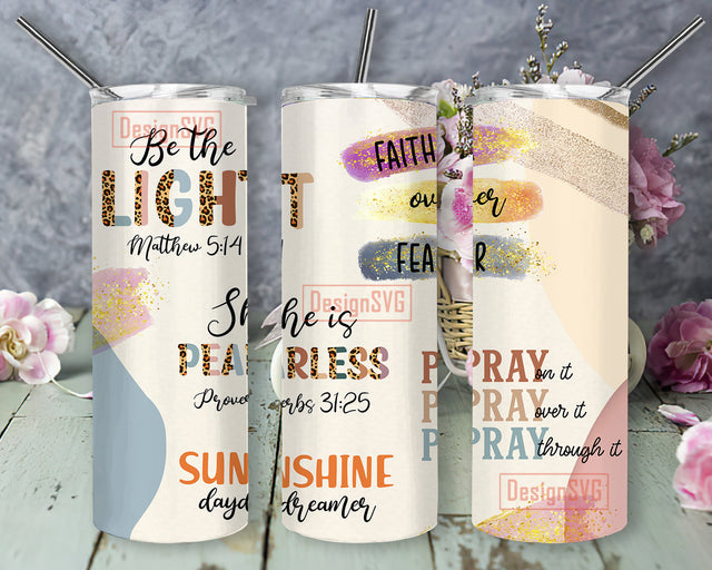 Christian Quote Tumbler Design, Faith 20oz Tumbler Template, Religious Tumbler Png, Bible Verse Sublimation Design, Instant Download Sublimation DesignSVG 