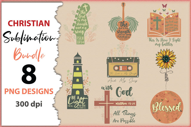 Christian Quotes Sublimation Bundle Sublimation Creativeart88 