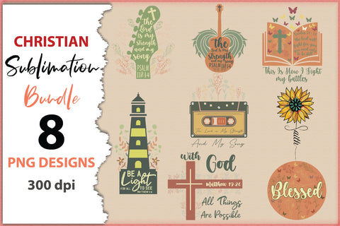 Christian Quotes Sublimation Bundle Sublimation Creativeart88 