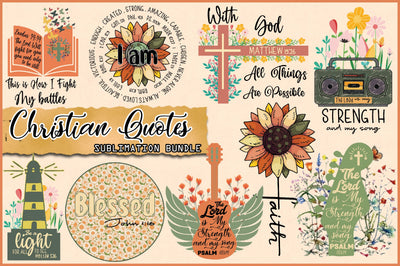 Christian Quotes Sublimation Bundle Sublimation Jagonath Roy 