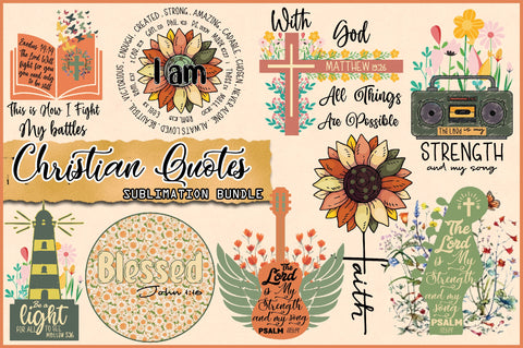 Christian Quotes Sublimation Bundle Sublimation Jagonath Roy 