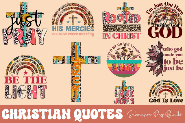 Christian Quotes Submission Png Bundle Sublimation Rupkotha 