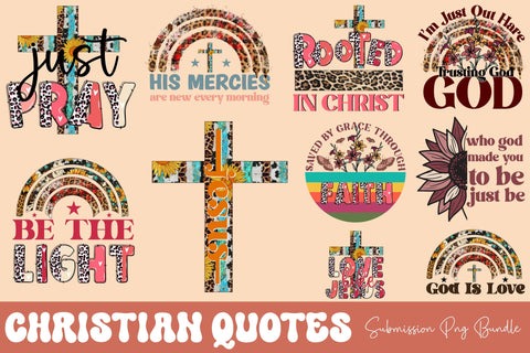 Christian Quotes Submission Png Bundle Sublimation Rupkotha 