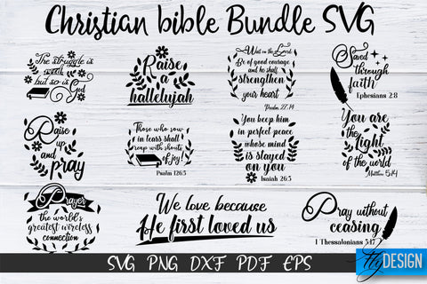Christian Quotes SVG. Bible Verse SVG. Christian Bundle SVG. SVG Fly Design 