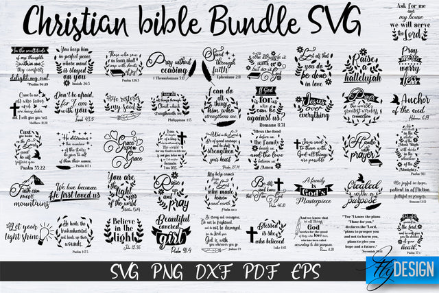 Christian Quotes SVG. Bible Verse SVG. Christian Bundle SVG. SVG Fly Design 